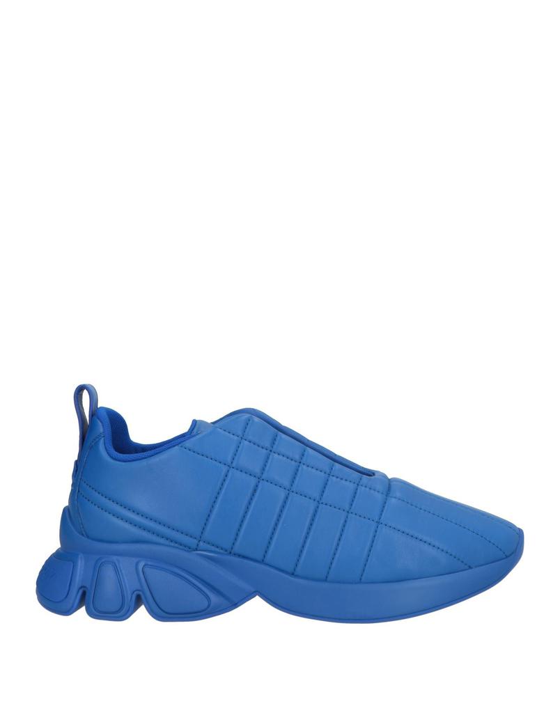 Shop Deep Marine Blue Classic Quilted Leather Sneakers on
