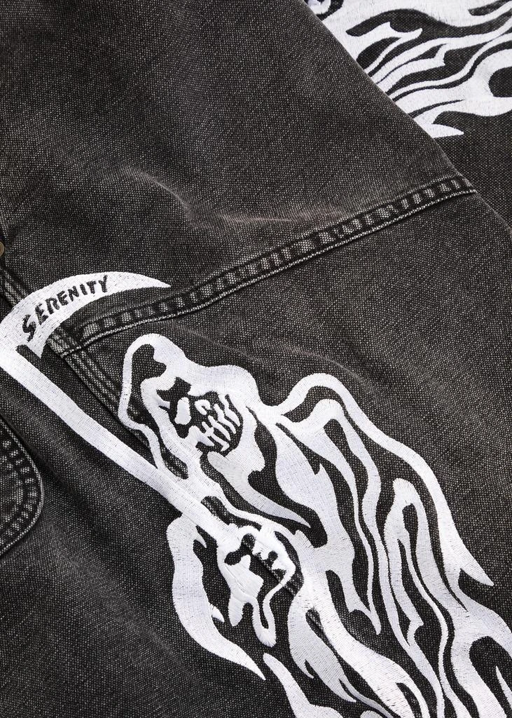 Warren Lotas Embroidered denim shorts 5