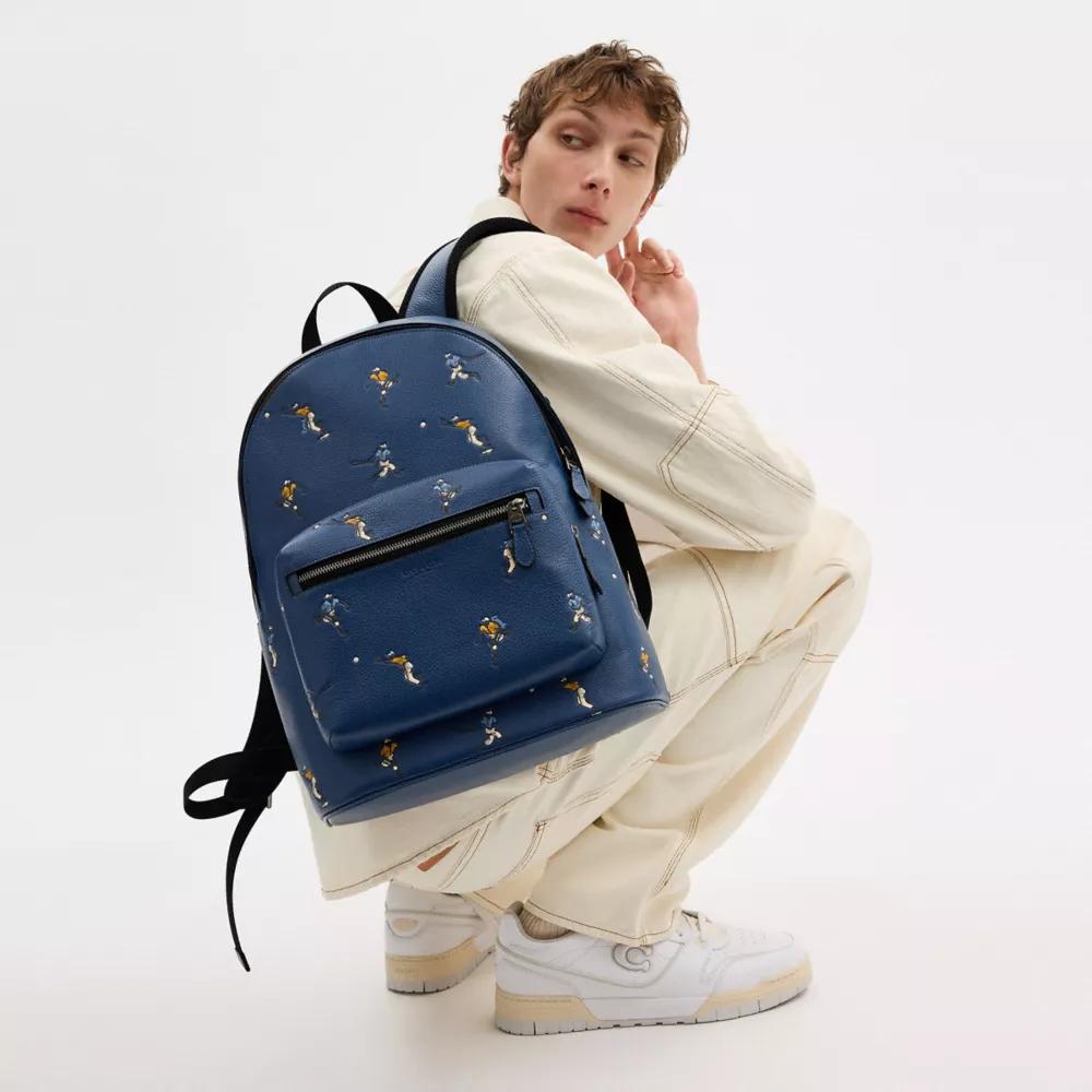Coach West Backpack With Baseball Print