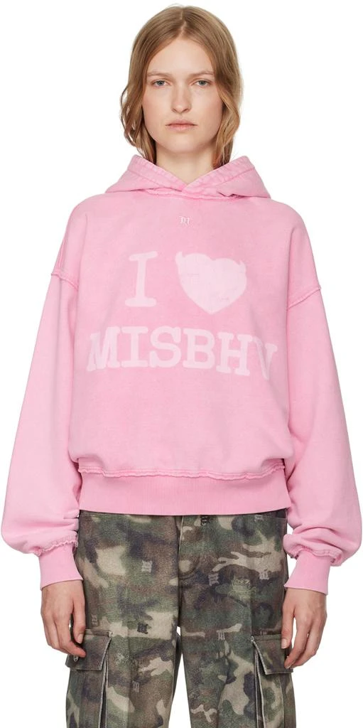 Misbhv Pink 'I Love MISBHV' Hoodie 1