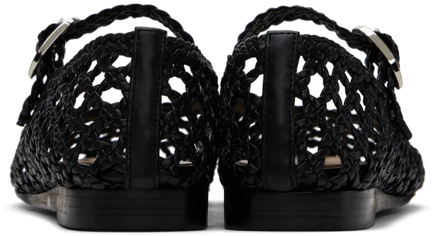 Le Monde beryl Black Woven Mary Jane Ballerina Flats 2