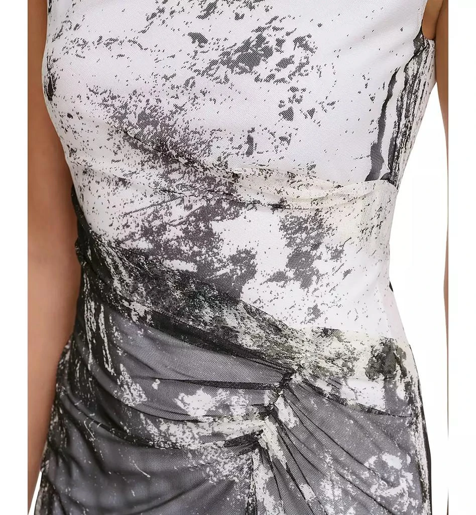 DKNY Women's Sleeveless Cowlneck Side-Ruched Dress 4