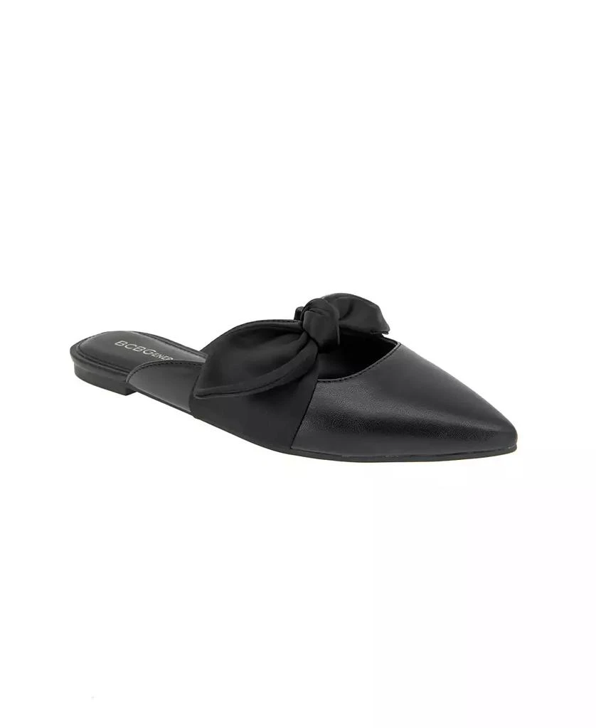 BCBG Women's Kandy Slip-On Pointy Toe Bow Dress Flats 6