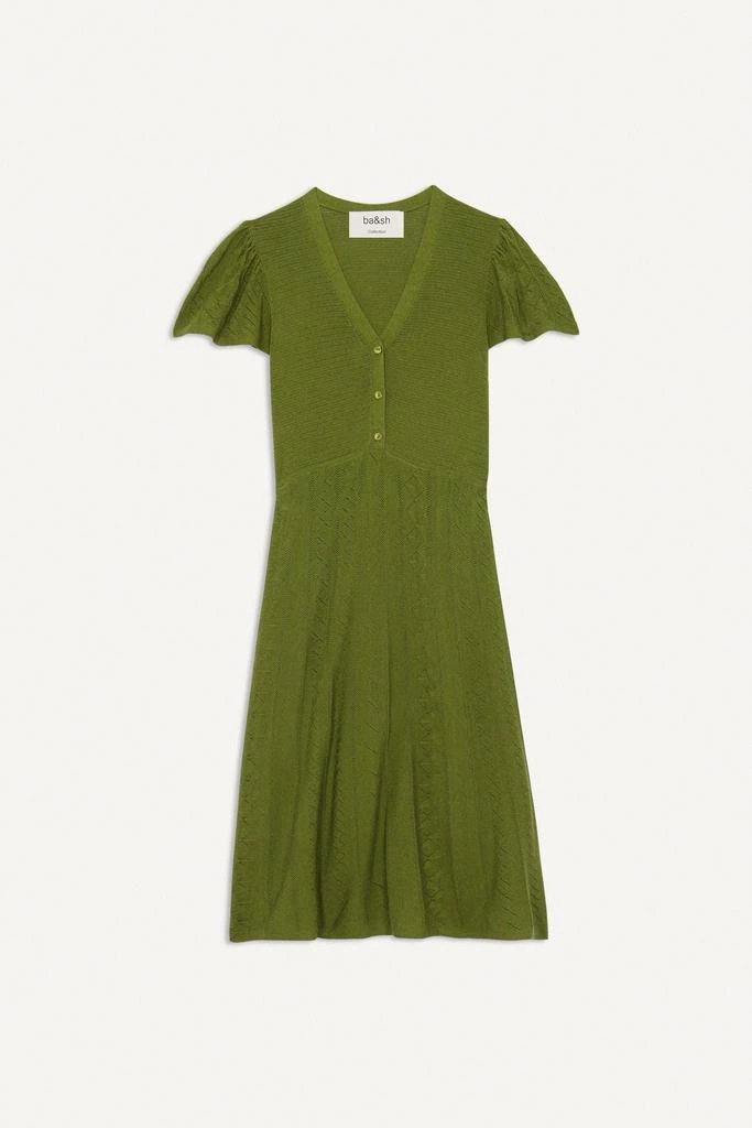 预计3周后发货 ba&sh Robe Adana - Olive - Femme 4