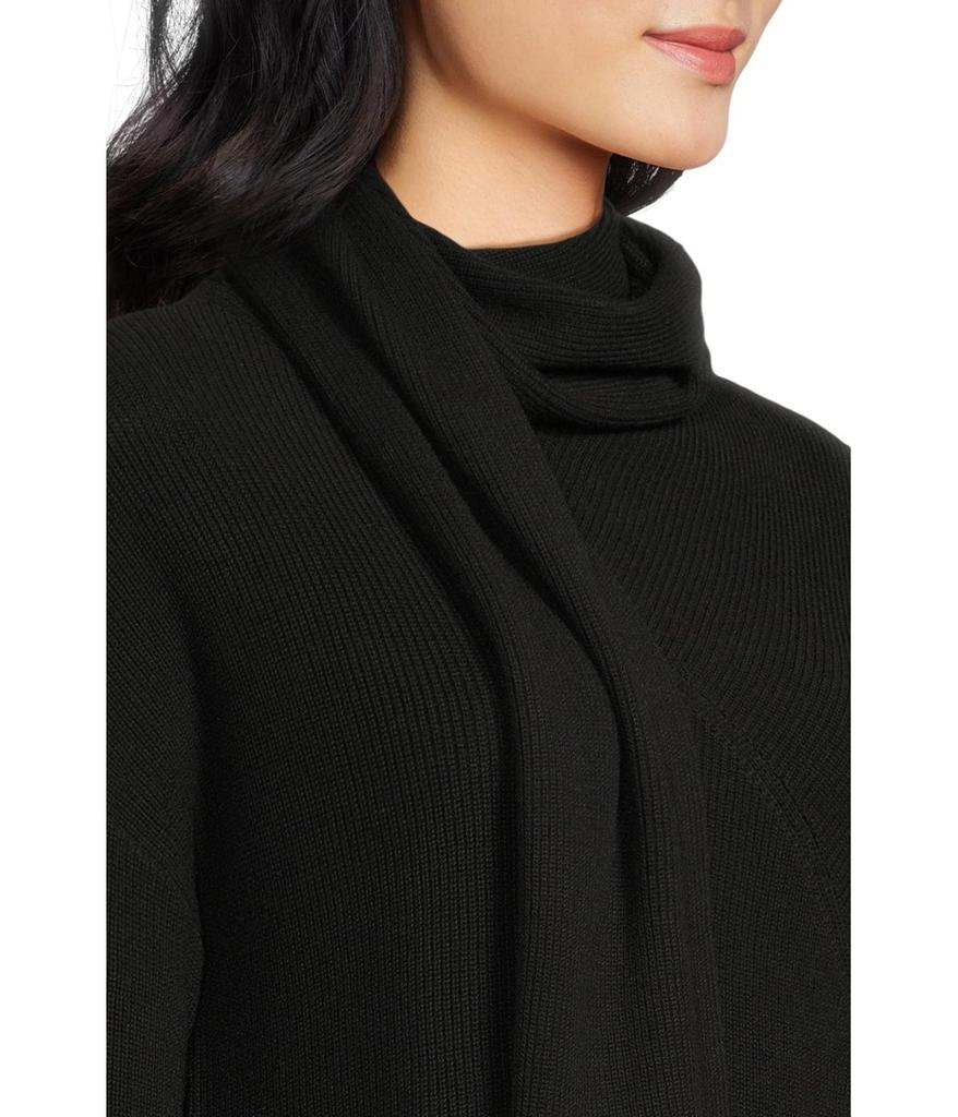 It's a Wrap - Long Sleeve Relax Sweater with attached Scarf – On