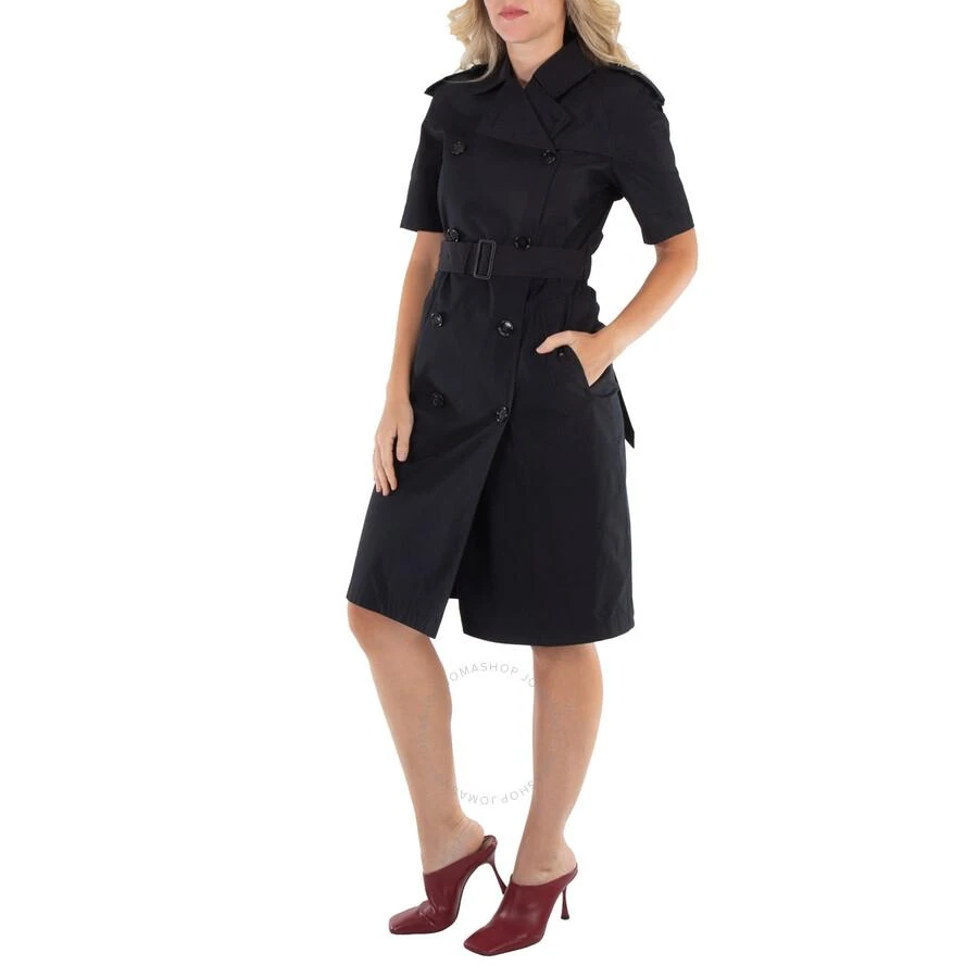 Burberry Burberry Black Cotton Blend Belted Trench Dress, Brand Size 04 (US Size 2) 2