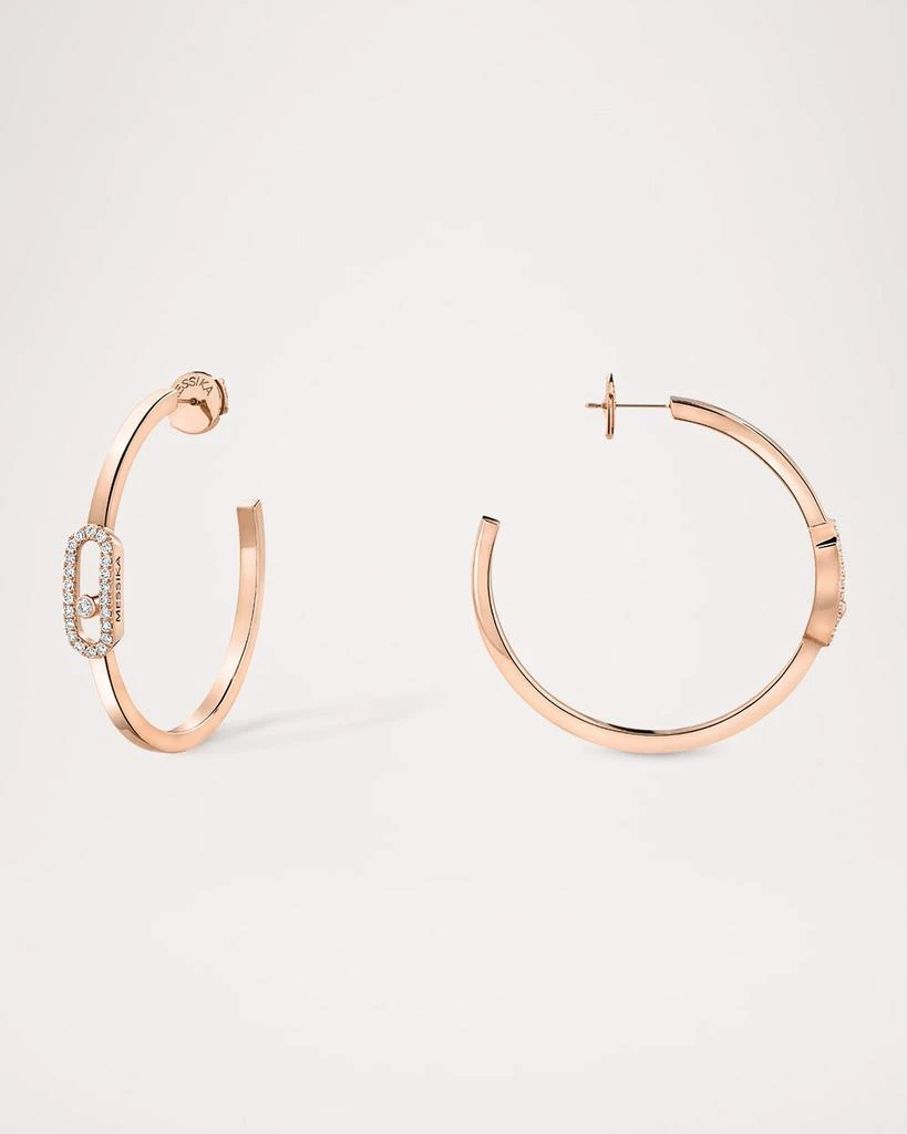 Messika MOVE UNO 18K ROSE GOLD SMALL HOOP EARRINGS 3