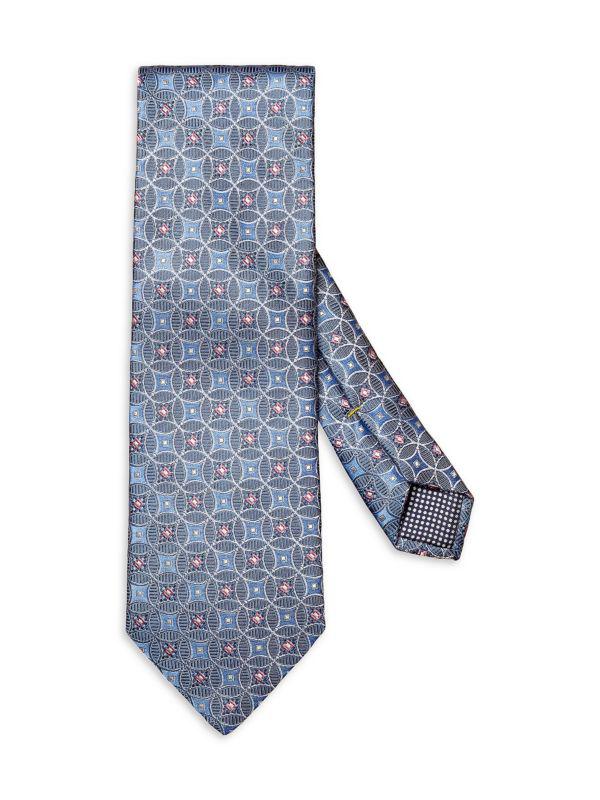 Eton Jacquard Geometric Silk Tie