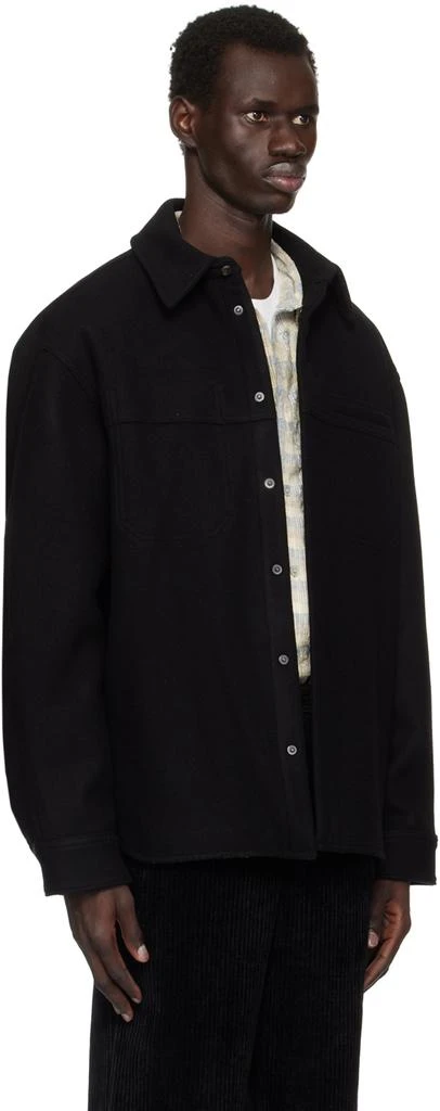 Solid Homme Black Melton Shirt 2