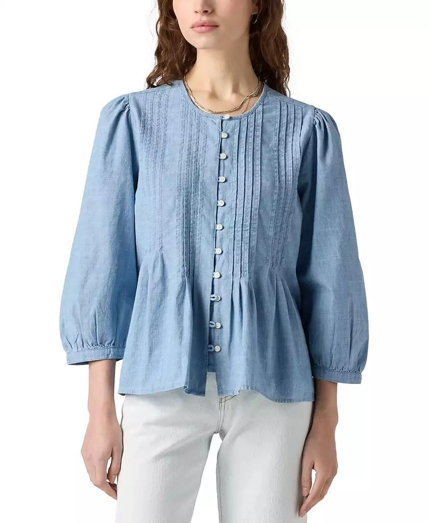 Levi's Levis® Women's 3/4-Sleeve Button-Front Blouse 1