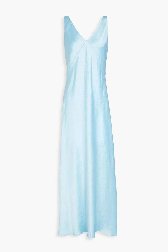 VINCE. Crinkled-satin maxi dress 1