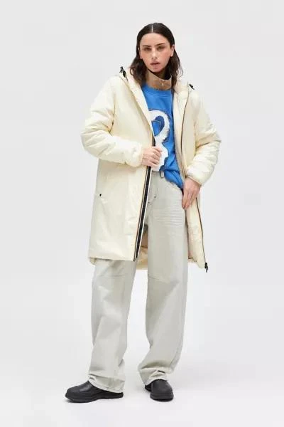 K-Way K-Way Eiffel Orsetto Fleece Lined Hooded Windbreaker Jacket 1