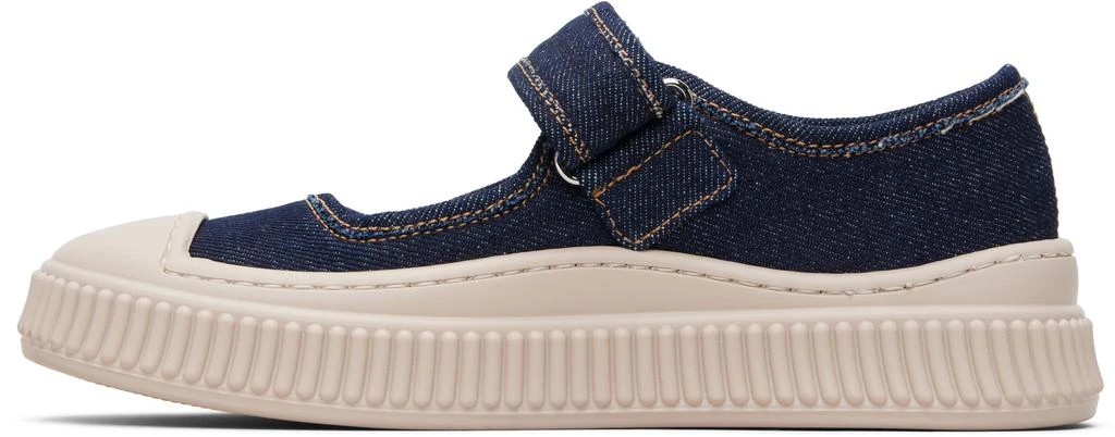 Marni Kids Navy Denim Mary Jane Sneakers 3
