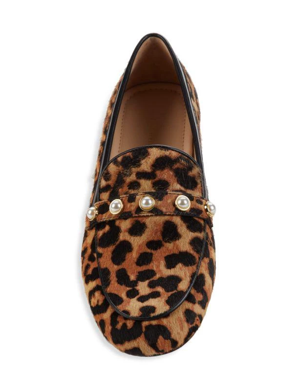 Stuart Weitzman Leopard-Print Calf Hair Driving Loafers 5