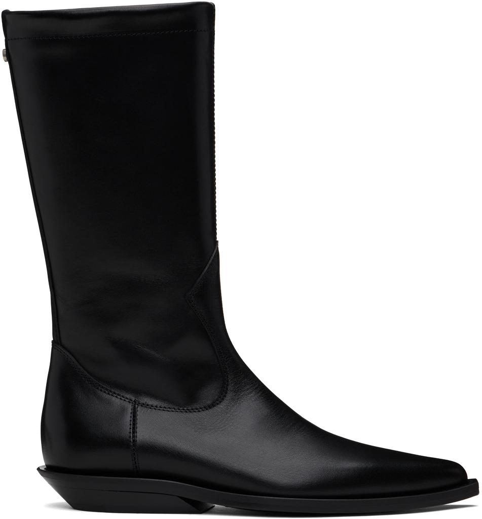 ANN DEMEULEMEESTER Lisa Ankle Boots in Black Leather - Shoes