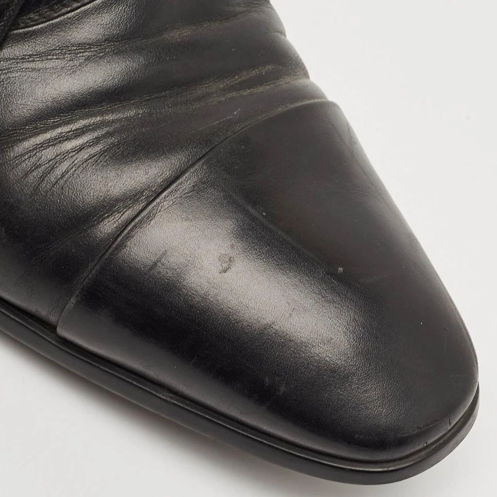 Giorgio Armani Black Leather Lace Up Oxfords Size 43 – On  display picture 1