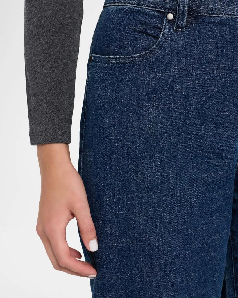 Eileen Fisher Straight-Leg Stretch Cotton Denim Jeans 5