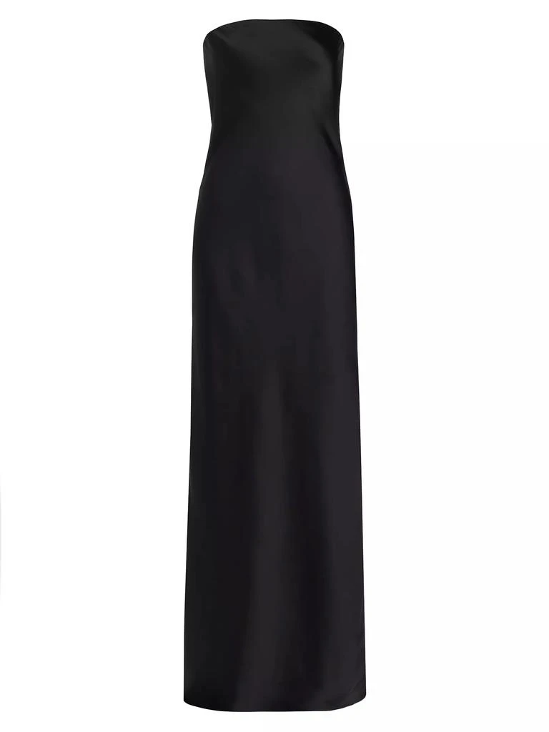 Norma Kamali Satin Bias Strapless Gown 1