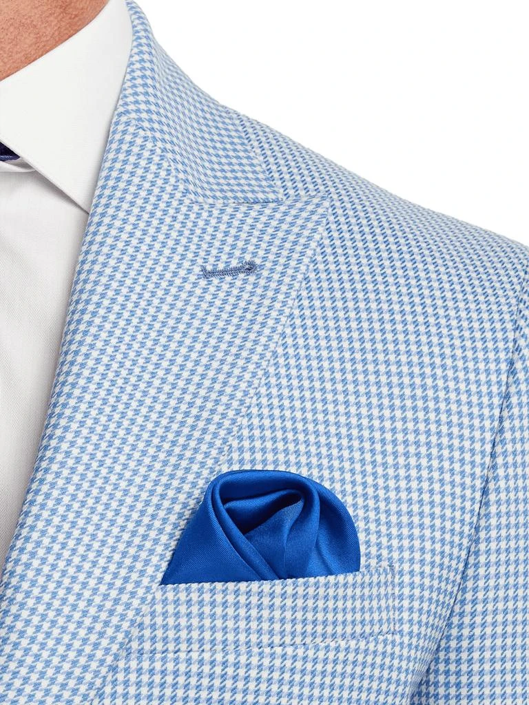 Paul Fredrick Wool Houndstooth Single Breasted Peak Lapel Sport Coat 6