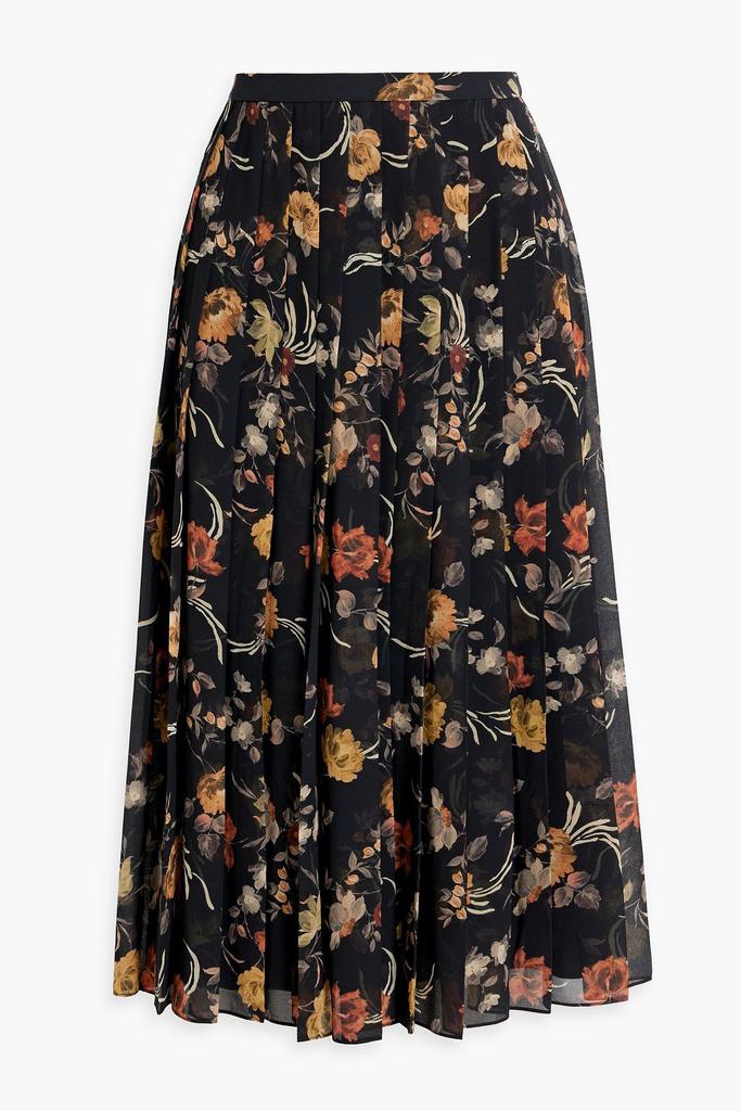 MIKAEL AGHAL Floral-print chiffon midi skirt