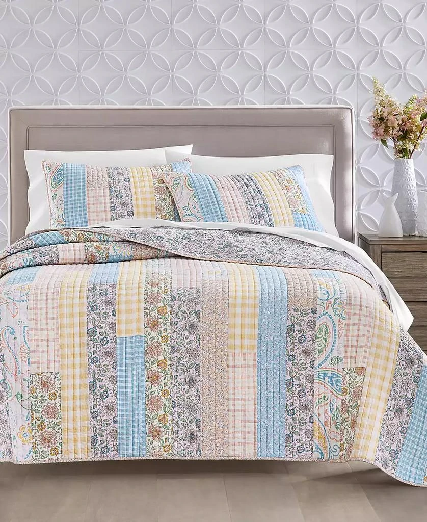 Charter Club LAST ACT! Spring Gingham Patchwork Quilt, Full/Queen, Exclusively at Macy’s 1