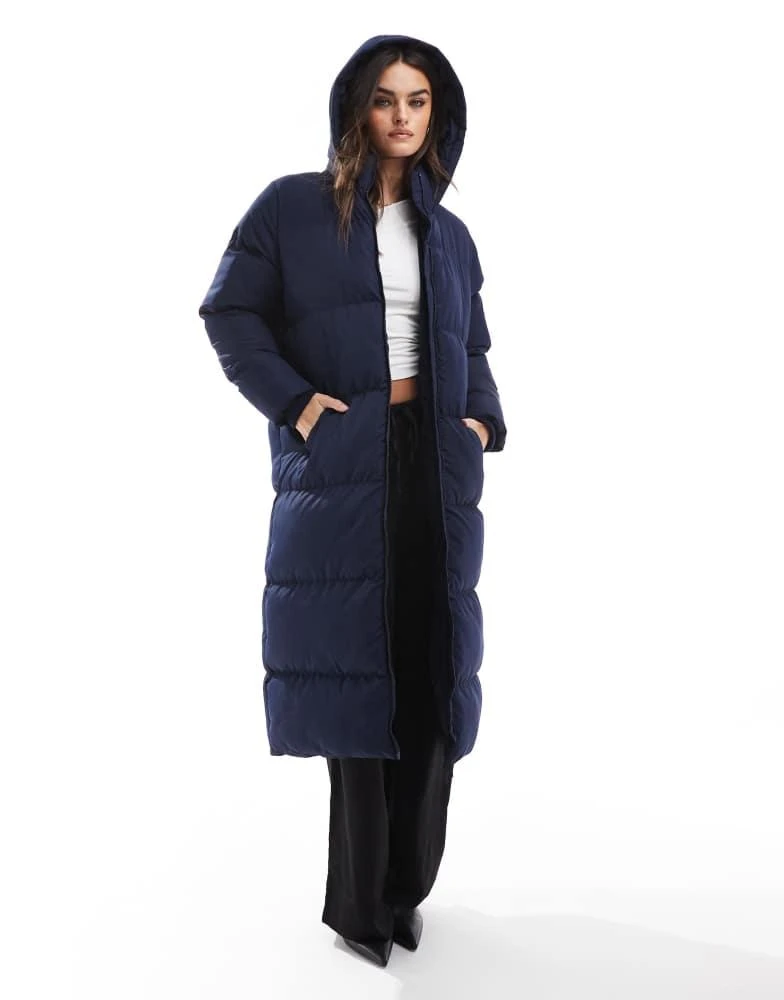 French Connection French Connection premium maxi puffer coat in midnight navy 3