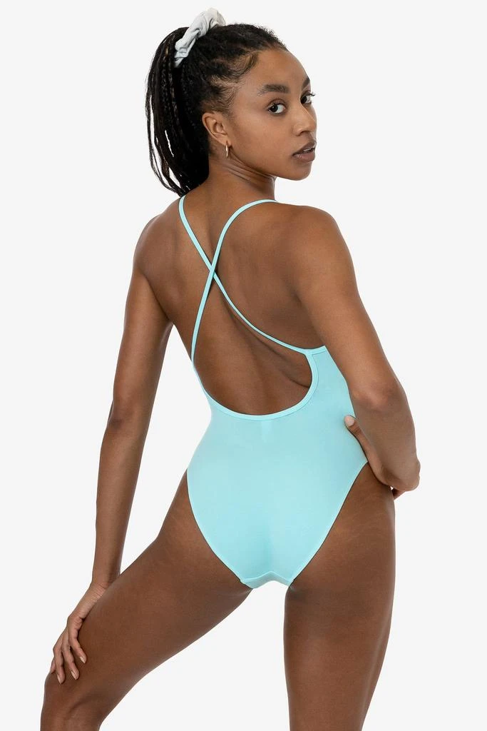 Los Angeles Apparel B308GD - Garment Dye Spaghetti Ruched Front Crossback Bodysuit 8