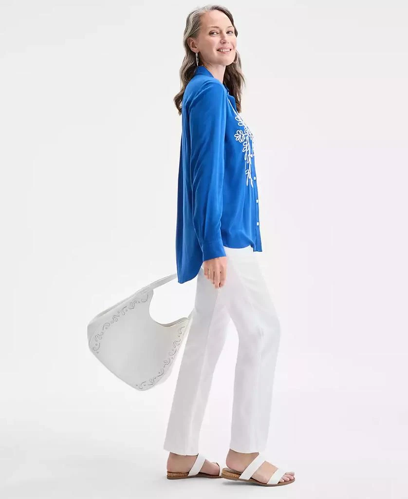 Style & Co Women's Embroidered Perfect Shirt, Exclusively at Macy's 2