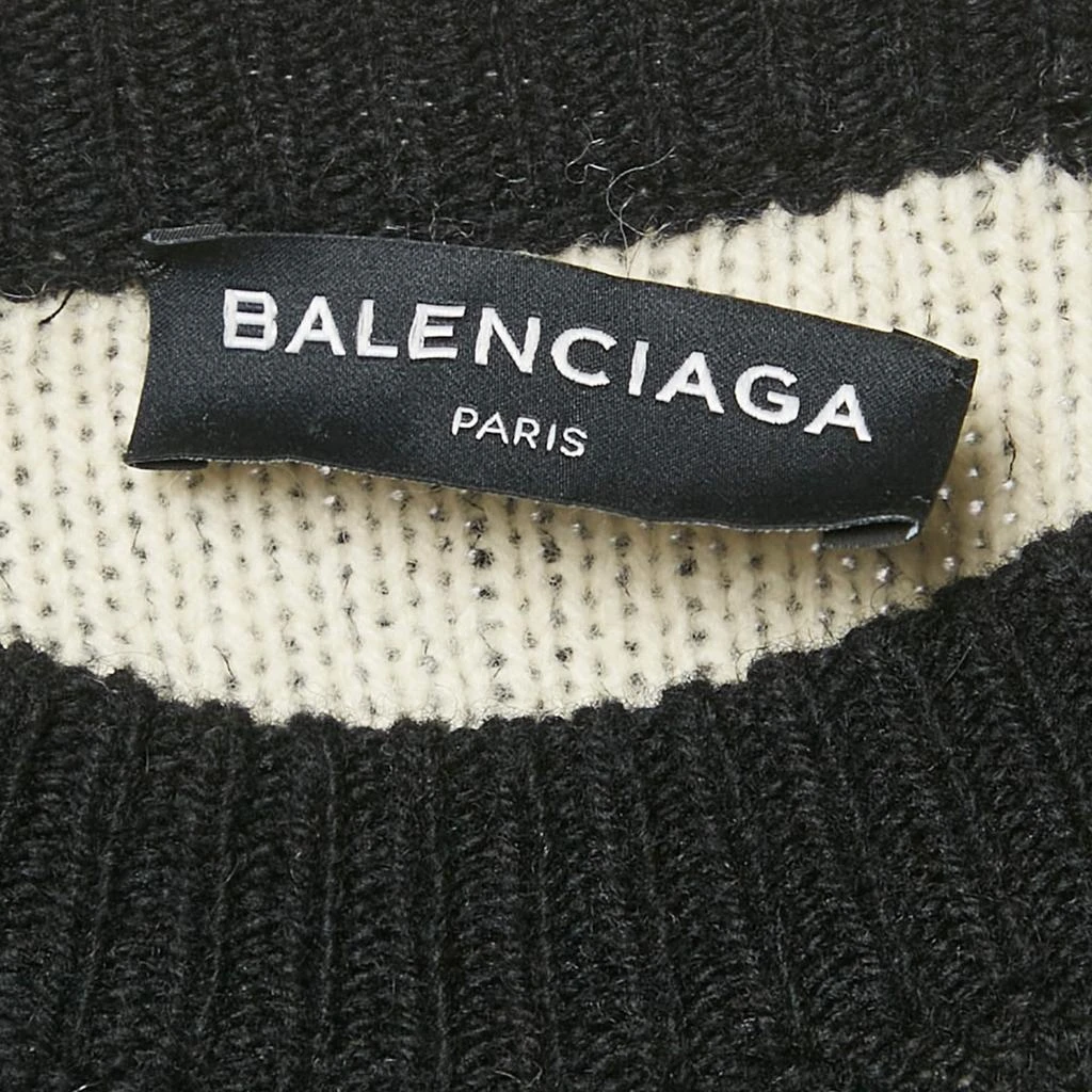 Balenciaga Balenciaga Black Logo Jacquard Knit Jumper L 4