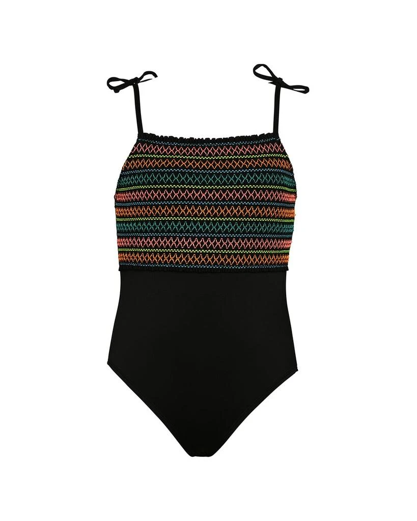 Hobie HOBIE Smocked High-Neck One-Piece 1