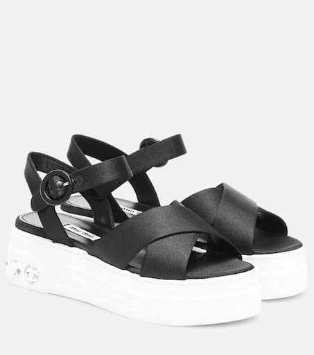 Miu Miu Embellished platform sandals 1