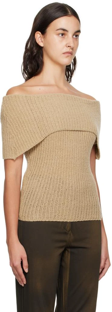 Gimaguas Beige Fuzzy Sweater 2