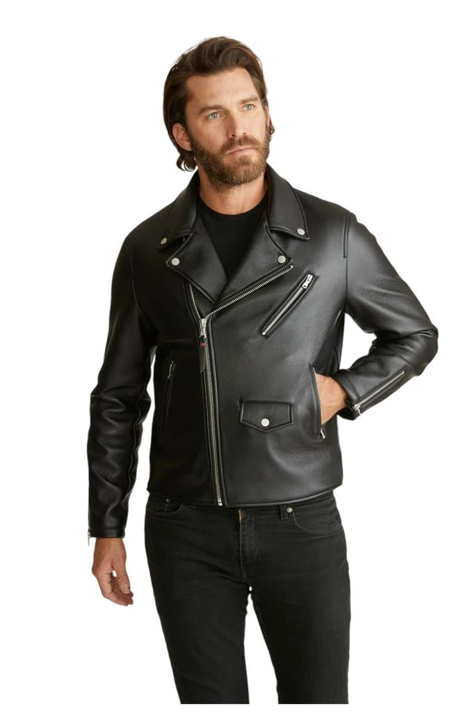 Robert Graham Men's Vegan Leather Moto Jacket 4