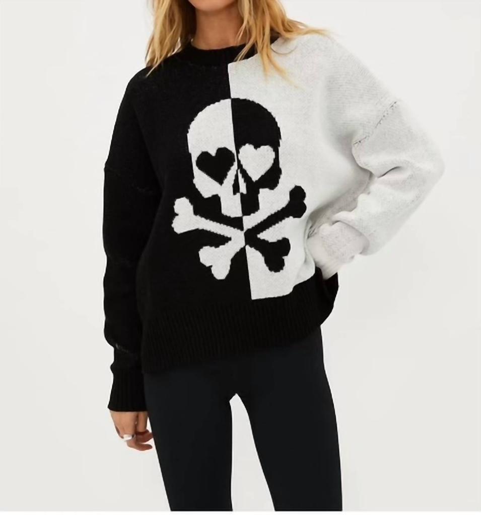 Beach Riot The Callie Sweater In Skull