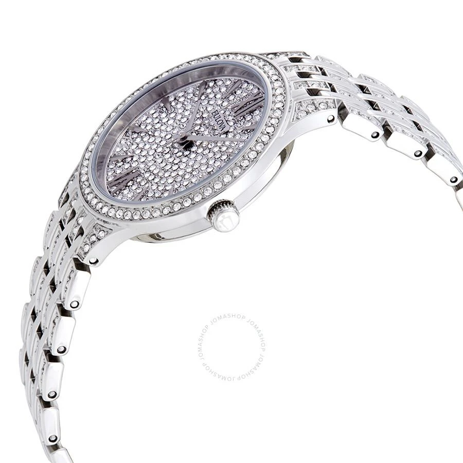 Bulova Crystal Silver Dial Ladies Watch 96L243 2