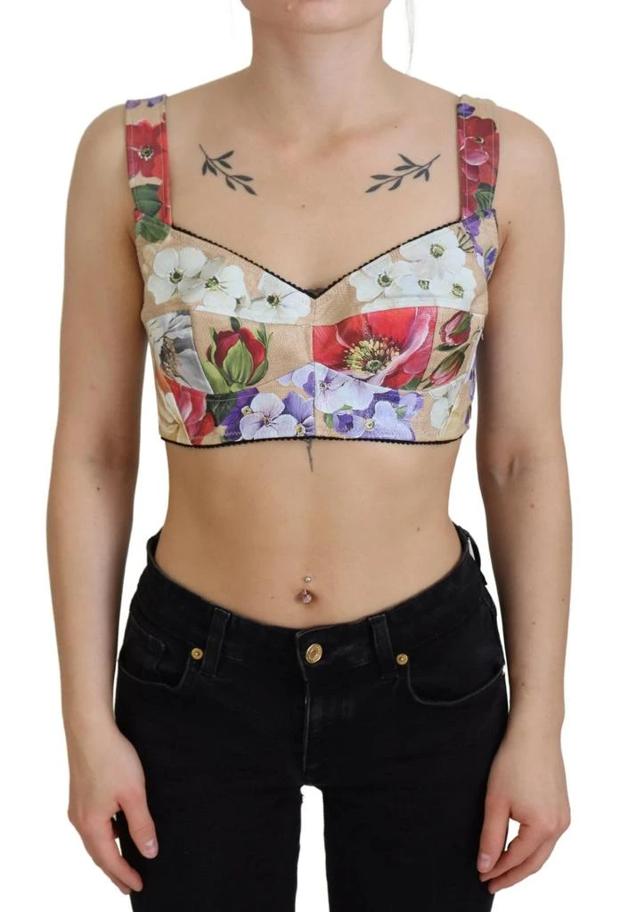 Dolce 
Gabbana Floral Cropped Bustier Corset Women
s Top