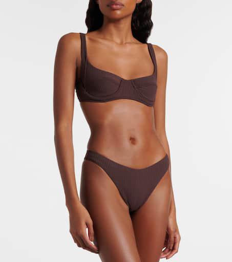 MELISSA ODABASH Noto ribbed-knit bikini bottoms
