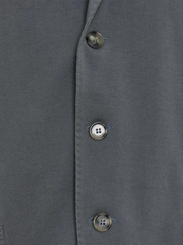 Enrico Mandelli Enrico Mandelli Logo Embroidered Single-Breasted Jacket 3