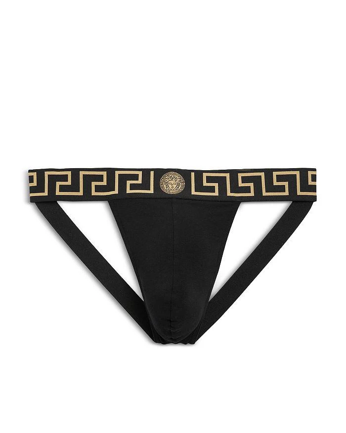 Versace Cotton Stretch Greca Border Jockstrap 1