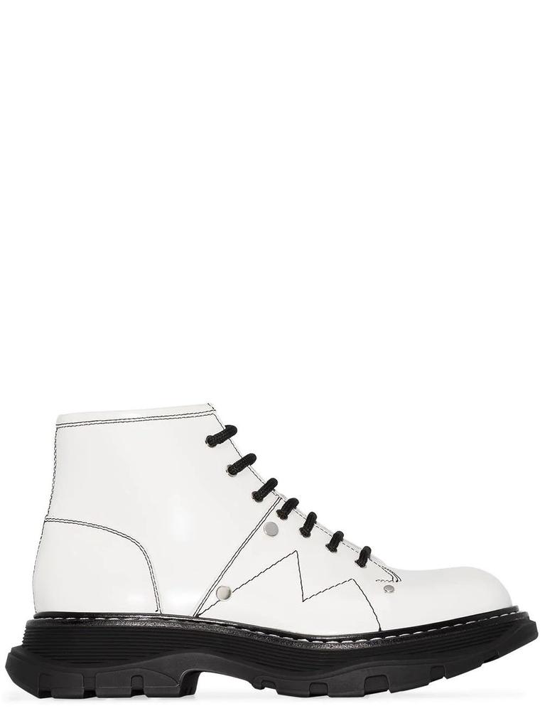 NA White Tread lace-up Boots