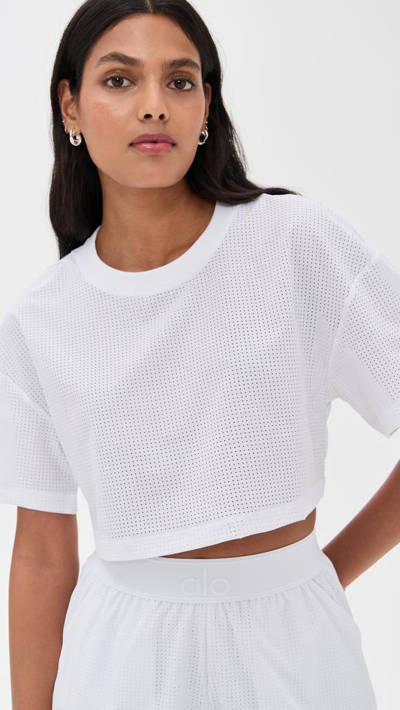 Alo Mesh Cropped Mirage Tee