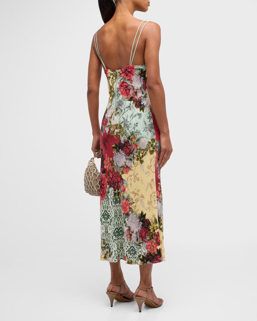 Alice + Olivia Kiro Floral V-Neck Slip Dress - Dresses