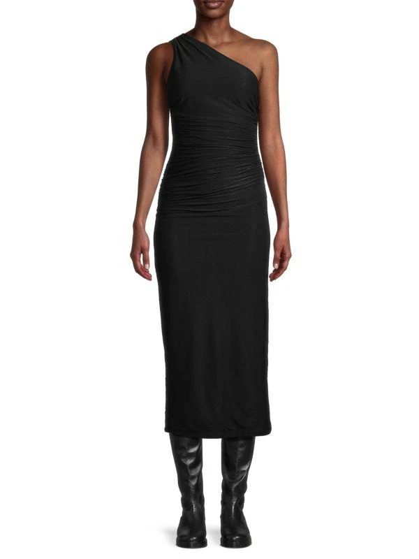 Jason Wu Ruched One Shoulder Midi Dress 1