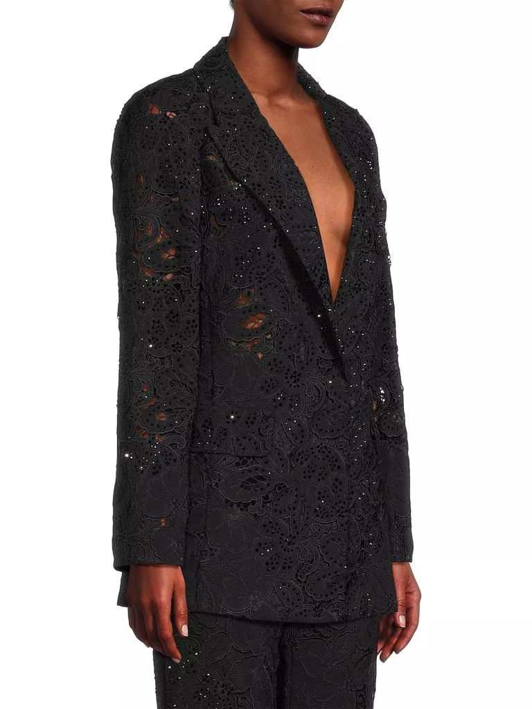 UNGARO Spencer Beaded Lace Jacket 4