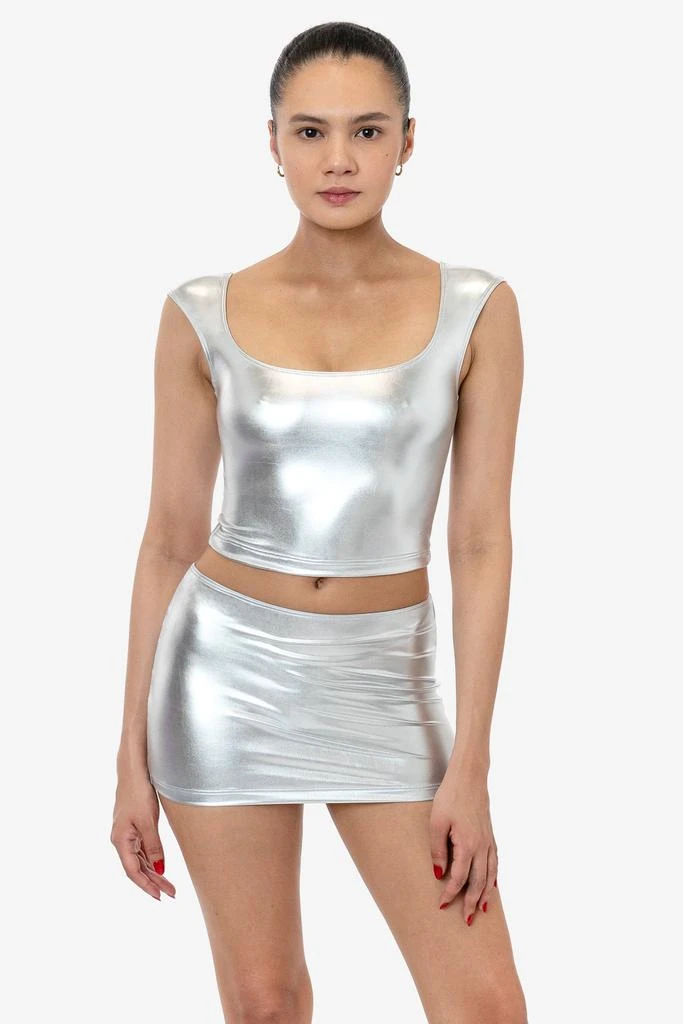 Los Angeles Apparel RLA355 - Lamé Squareneck Tank Top 2