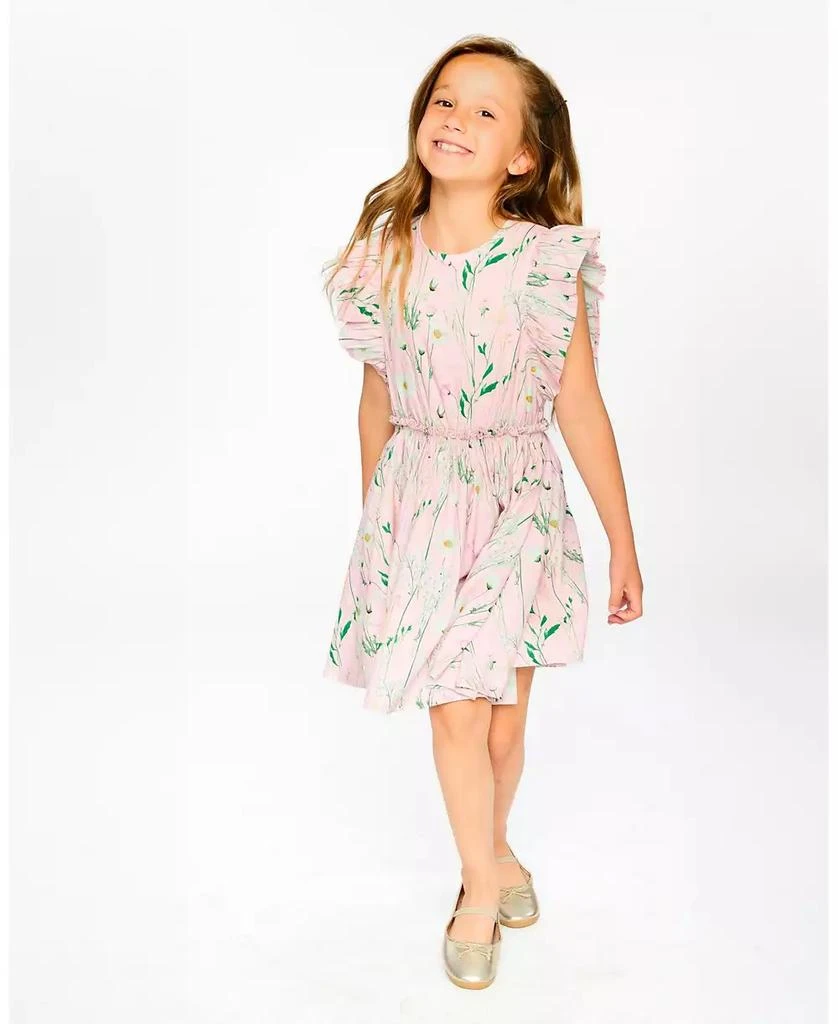 Deux par Deux Big Girls Viscose Dress Printed Flowers 4