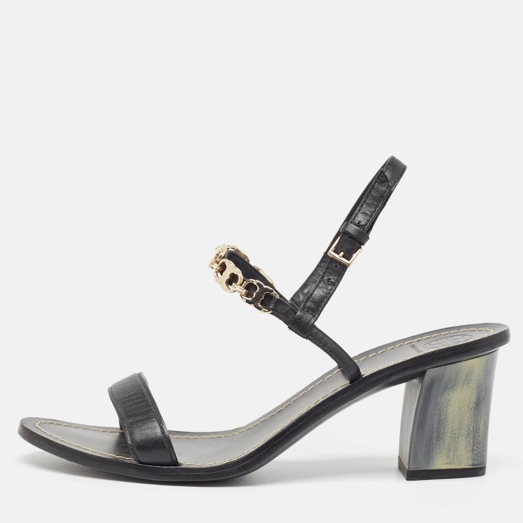Tory Burch Tory Burch Black Leather Slingback Sandals Size 39.5