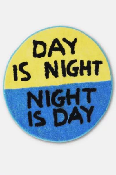 THIRD DRAWER DOWN Third Drawer Down Day is Night Shaggy Floor Mat x David Shrigley