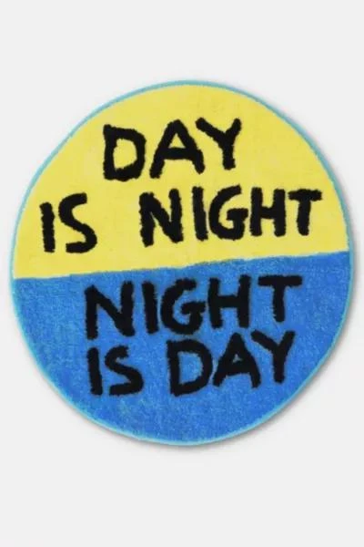 THIRD DRAWER DOWN Third Drawer Down Day is Night Shaggy Floor Mat x David Shrigley 2