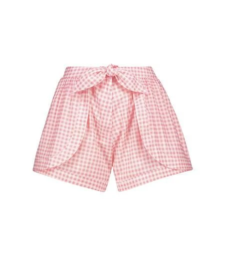 Alexandra Miro Natalia gingham cotton shorts 1